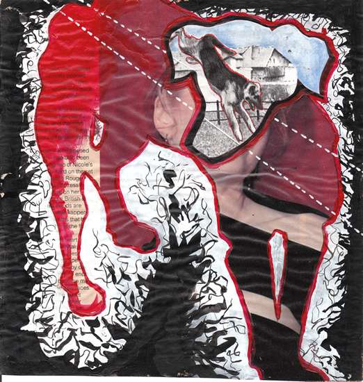 Hero Dogs 6 © Imke Rust 2003 Collage 20x19cm