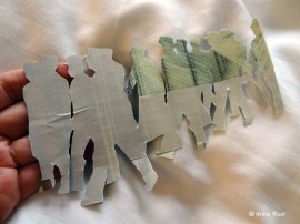 The images were backed with double-sided tape