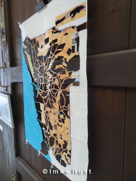 What will be left Acrylic and cutting away of tourist map 69 x 49cm