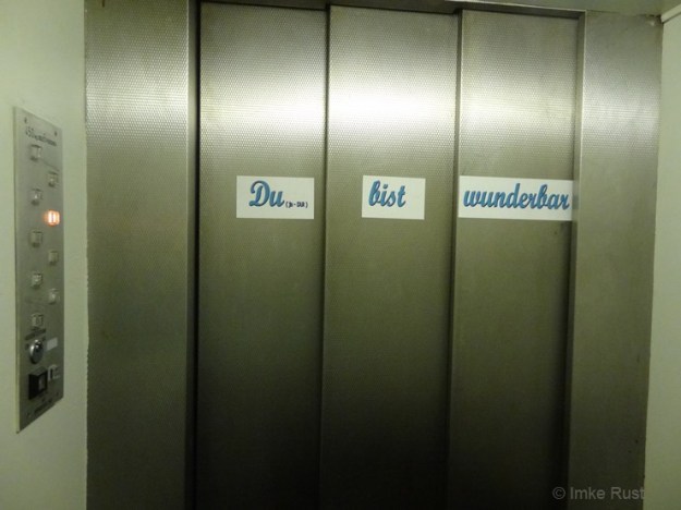 The door is completely closed, revealing the full message