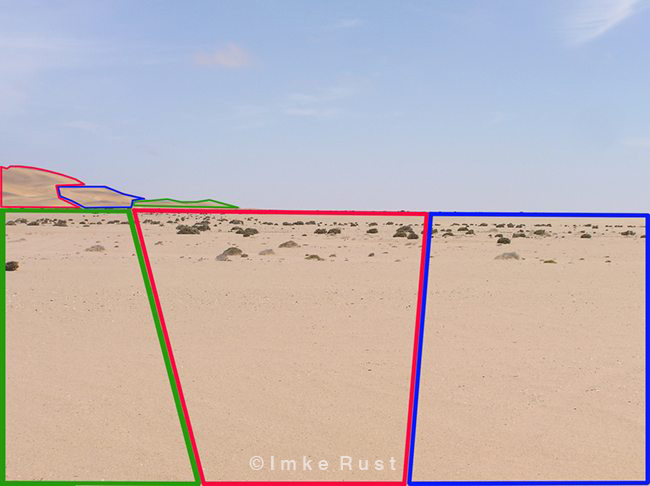 Concessions Areas 2 Digitally manipulated photo of the Namib Desert Digital print on photo paper 15 x 20cm Numbered Edition