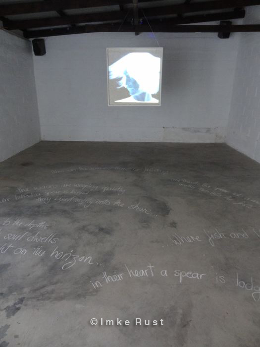 The waves are weeping quietly Duration: 4:16min Video Art projected onto a salt base Video: Imke Rust