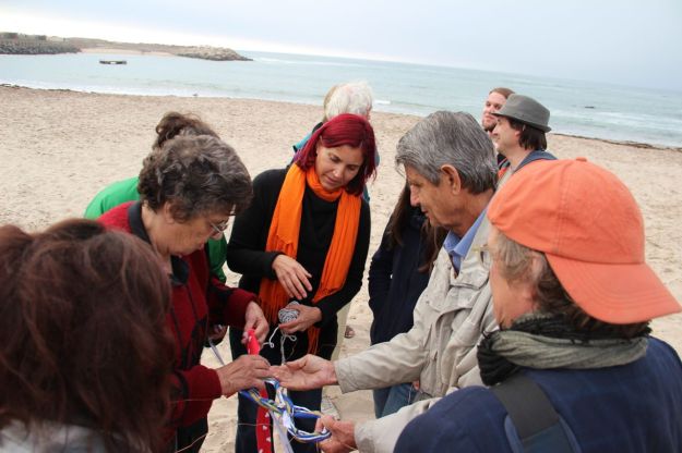 My personal wedding ritual... weaving our lifes together. © Imke Rust