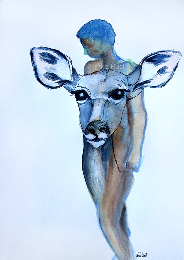 Recently sold artwork (via my Facebook artist page) Mixed media on 170m/g2 acid-free paper, A4.