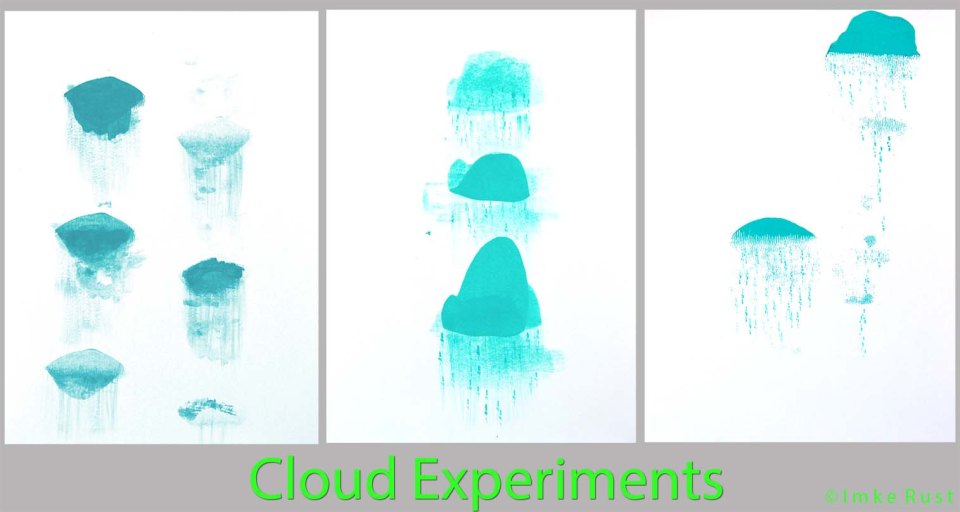 Cloud experiments by Imke Rust (Acrylic on Paper)