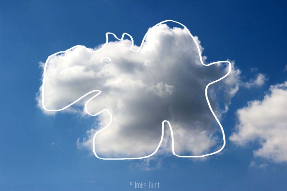Cloud-Hippo, Digitally manipulated photograph, © Imke Rust