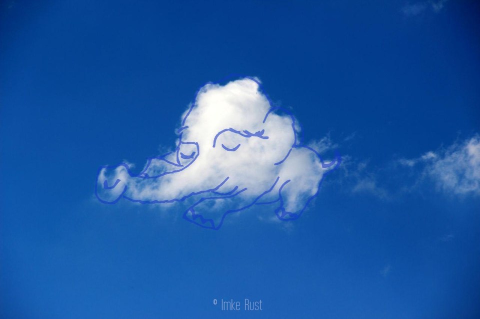 Cloud Sleeping Elephant, Digitally manipulated photograph, © Imke Rust
