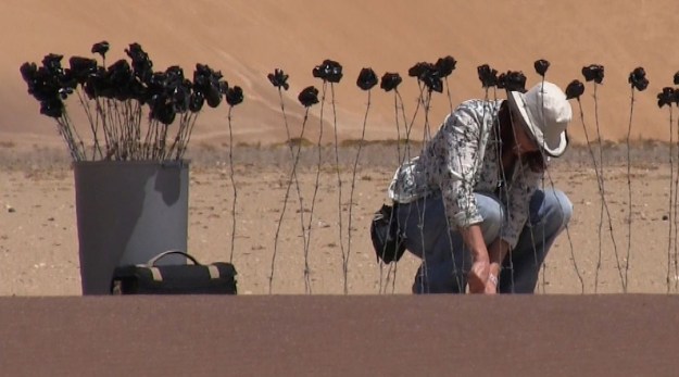 Imke Rust in der Namib Wüste
