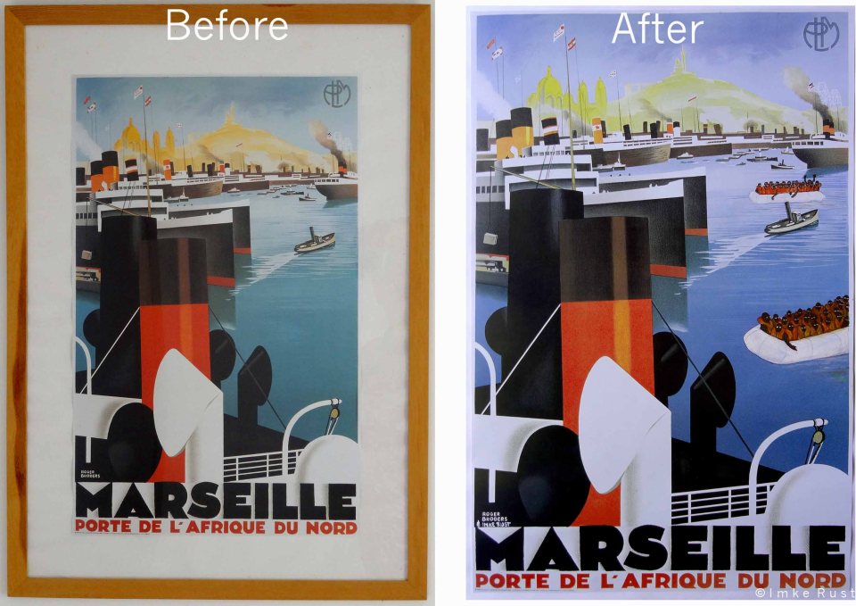 Before and After Marseille Porte de l’Afrique du Nord with refugees added.